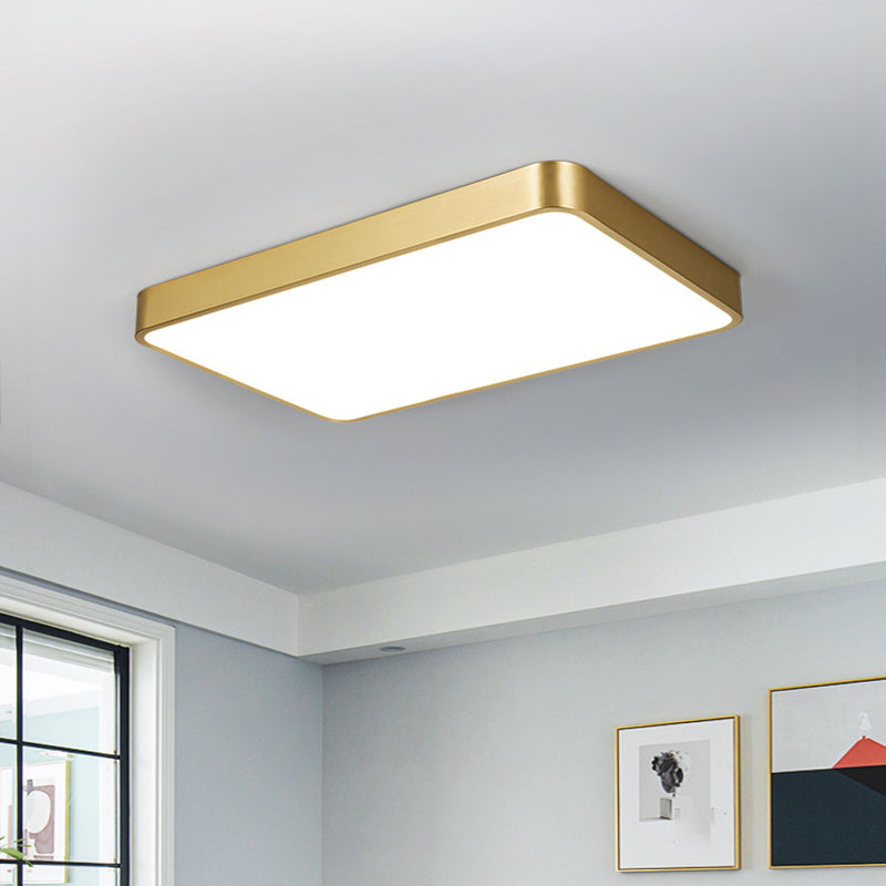 Kreisförmige Deckenleuchten im modernen Stil, 1-Licht-Acryl-Einbauleuchte aus Messing