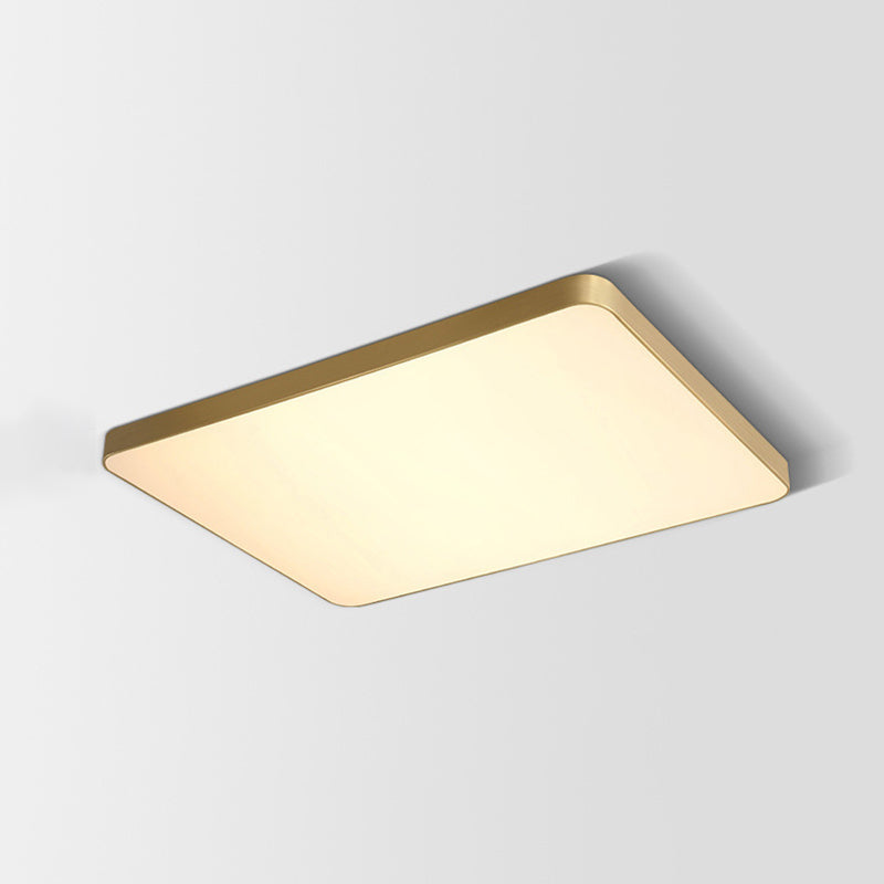 Kreisförmige Deckenleuchten im modernen Stil, 1-Licht-Acryl-Einbauleuchte aus Messing