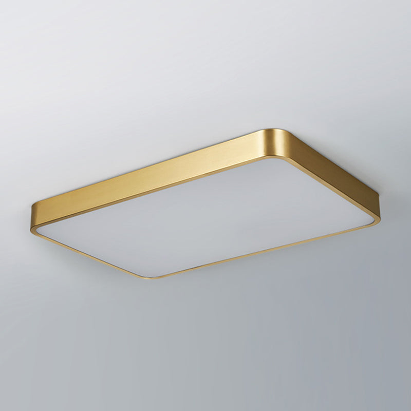 Kreisförmige Deckenleuchten im modernen Stil, 1-Licht-Acryl-Einbauleuchte aus Messing