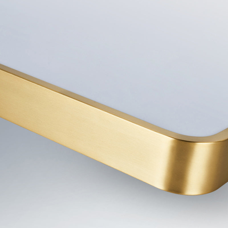 Modern Style Circle Flush Ceiling Light Fixtures 1-Light Acrylic Flush Mount Lamp in Brass