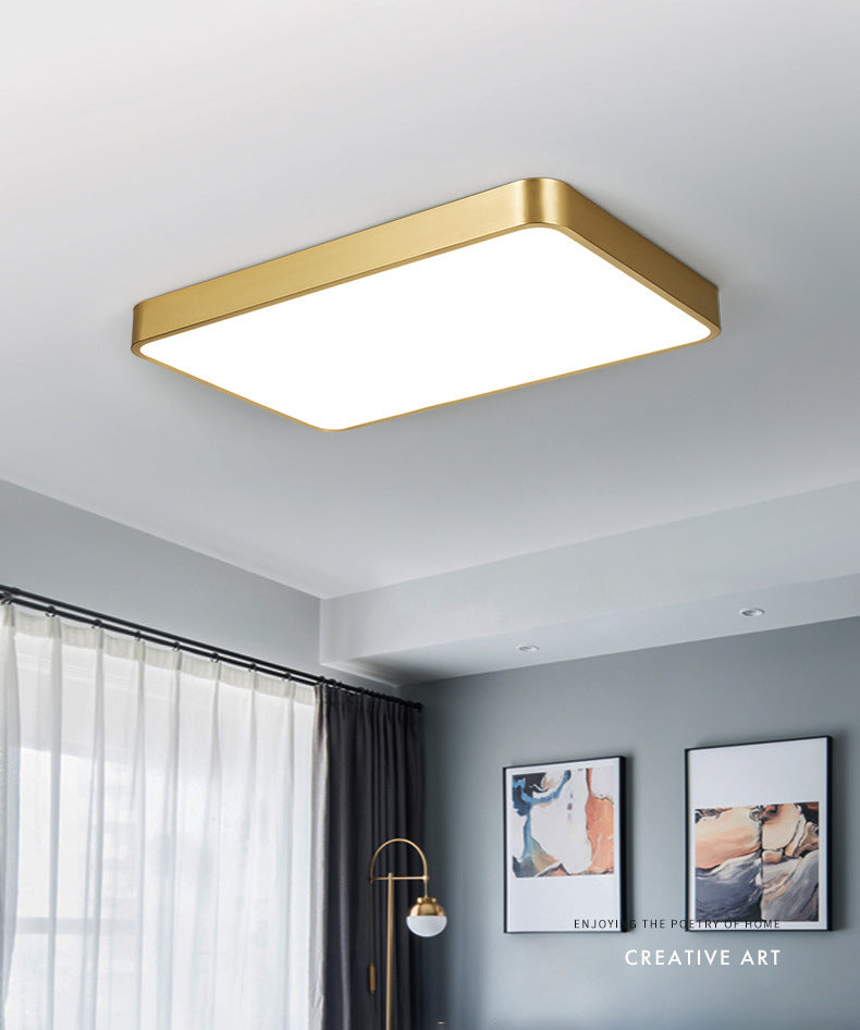 Kreisförmige Deckenleuchten im modernen Stil, 1-Licht-Acryl-Einbauleuchte aus Messing