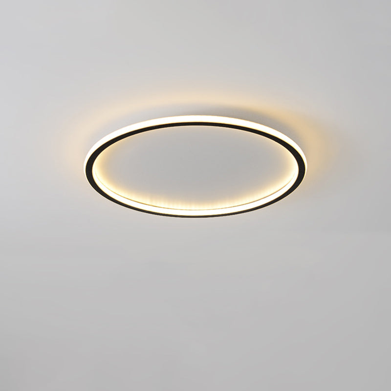 Anillo de aluminio LED empotrado montaje en techo estilo moderno 1 luz montaje empotrado luces