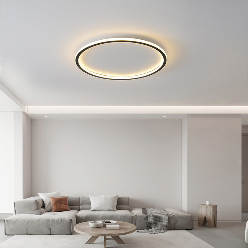 Anillo de aluminio LED empotrado montaje en techo estilo moderno 1 luz montaje empotrado luces