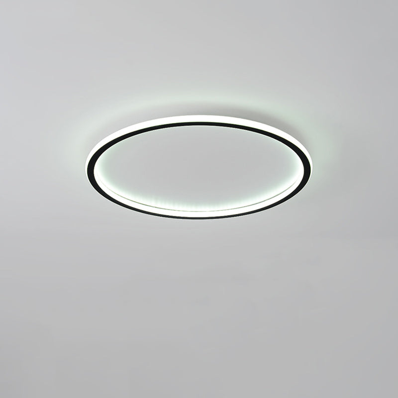 Anillo de aluminio LED empotrado montaje en techo estilo moderno 1 luz montaje empotrado luces