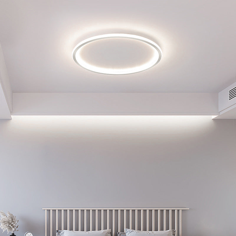 Anillo de aluminio LED empotrado montaje en techo estilo moderno 1 luz montaje empotrado luces