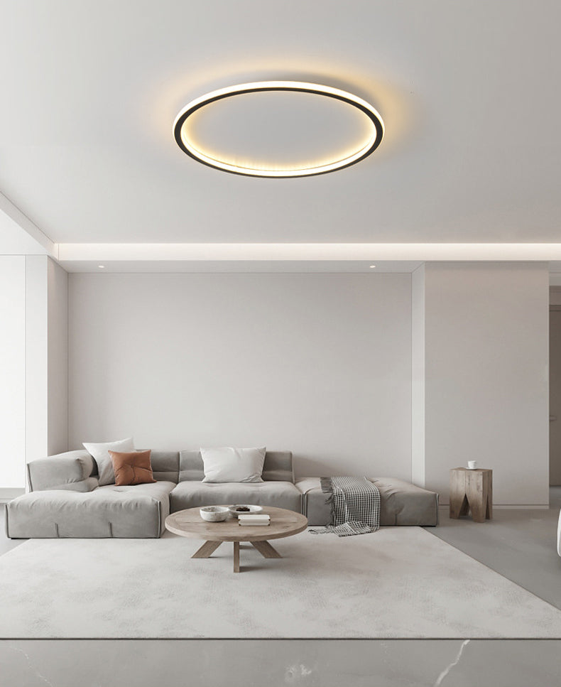Anillo de aluminio LED empotrado montaje en techo estilo moderno 1 luz montaje empotrado luces