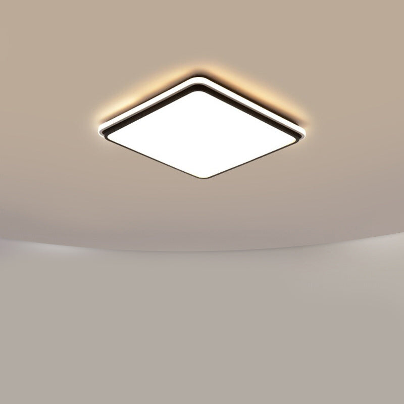 Lámpara de techo empotrada de aluminio Led geométrica dorada de estilo moderno con montaje empotrado