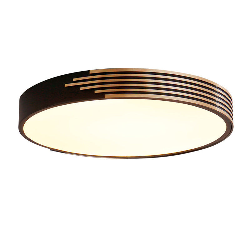 1-flammige, schwarze, bündige Deckenleuchte, runde, moderne Aluminium-Unterputzleuchte