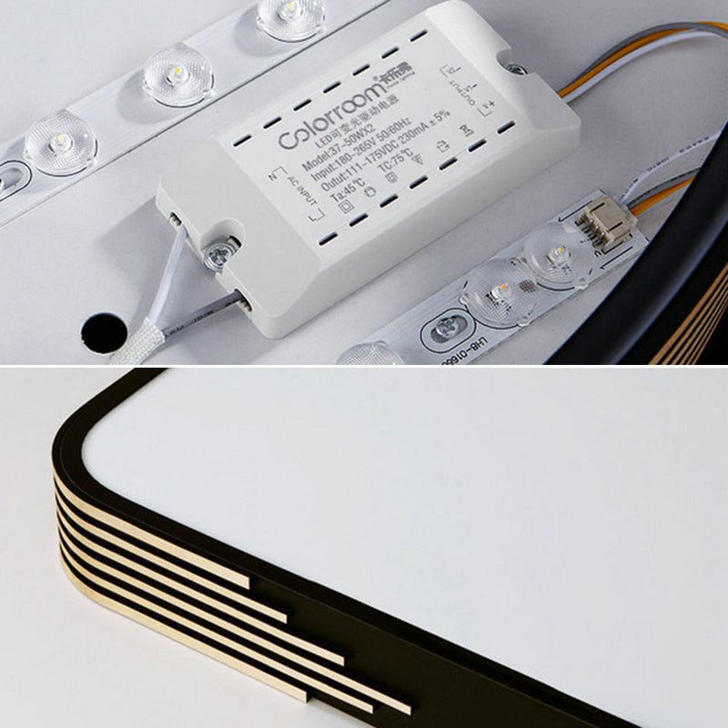 1-flammige, schwarze, bündige Deckenleuchte, runde, moderne Aluminium-Unterputzleuchte