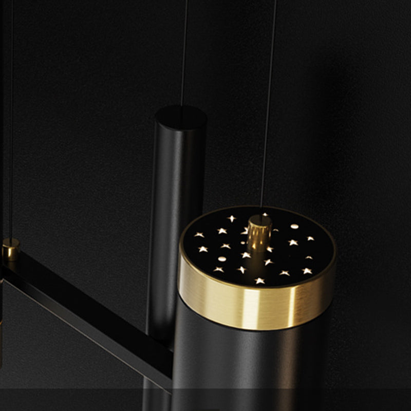 Idee per illuminazione dell'isola a led in metallo moderno lampada lampadario lineare per sala da pranzo