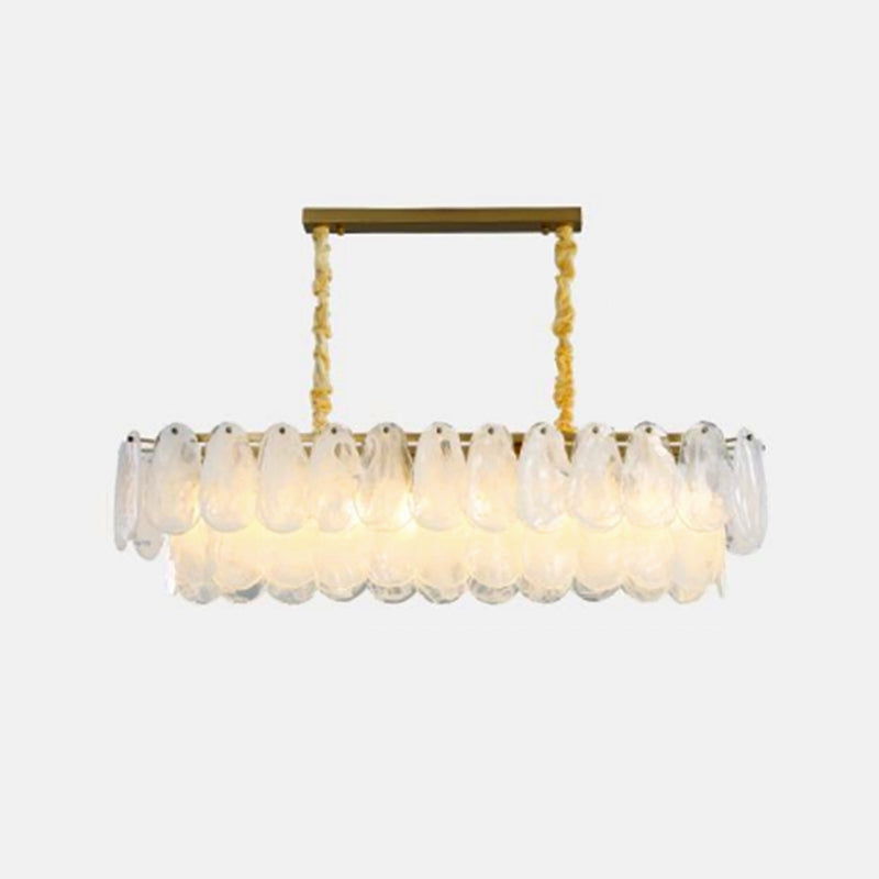 10 Light Gem Island Lights Modern Pendant Lighting Glass en Metal Island Lamps in Gold