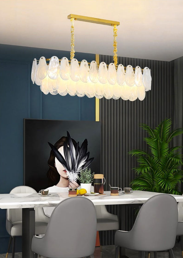 10 Light Gem Island Lights Modern Pendant Lighting Glass en Metal Island Lamps in Gold