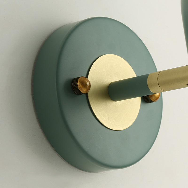 Modern Concise Macaron Wall Lamp Wrought Iron Dome Wall Light for Interior Spaces