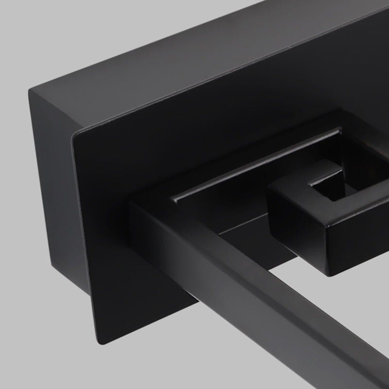 Metal Sombra lineal Mirro Luces de pared Moderna 1 Cabeza de montaje en la pared en negro