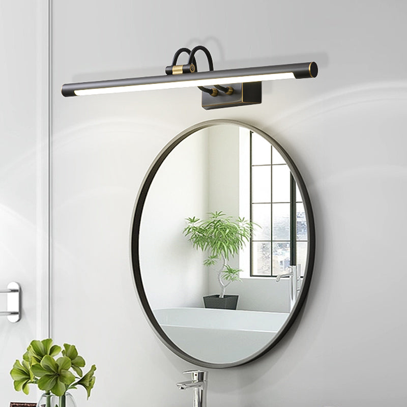 Metal linear Shade Mirror Wall Lights Modern 1 Head Wall Mount Fixture