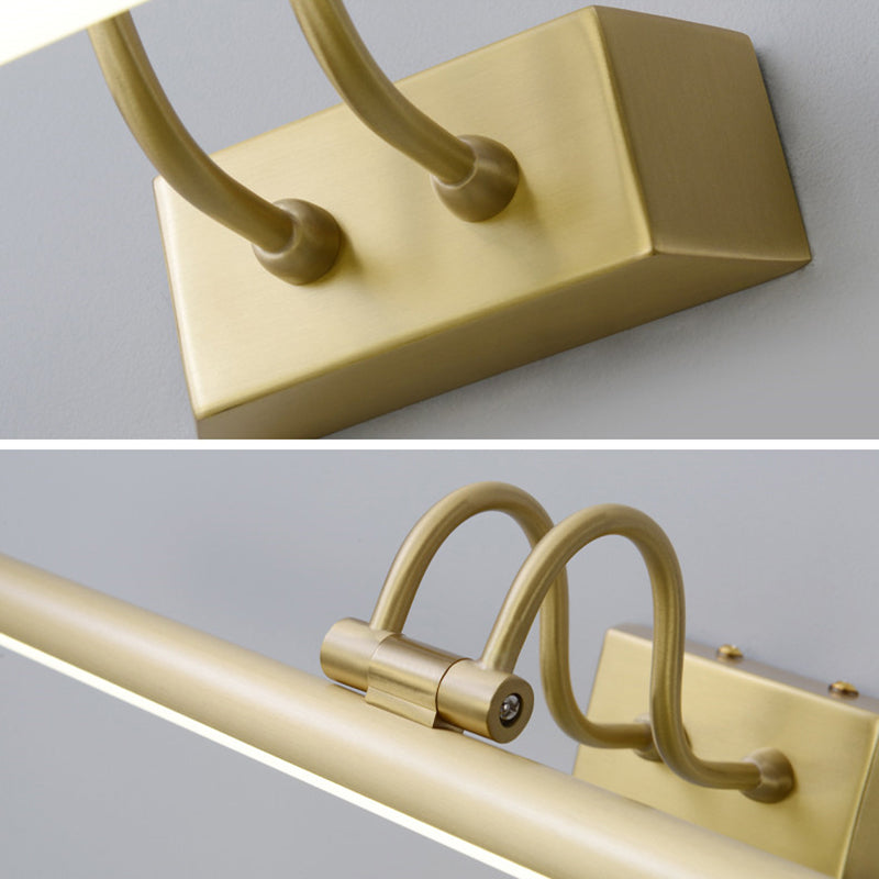 Mirror de miroir linéaire en métal Lights muraux modernes 1 montage mural de tête de tête