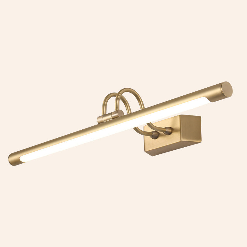 Metal linear Shade Mirror Wall Lights Modern 1 Head Wall Mount Fixture