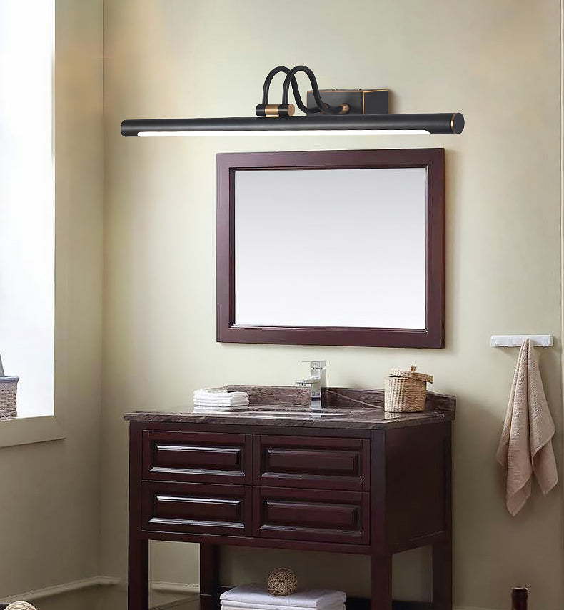 Metal linear Shade Mirror Wall Lights Modern 1 Head Wall Mount Fixture