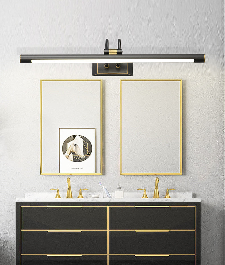 Metal linear Shade Mirror Wall Lights Modern 1 Head Wall Mount Fixture