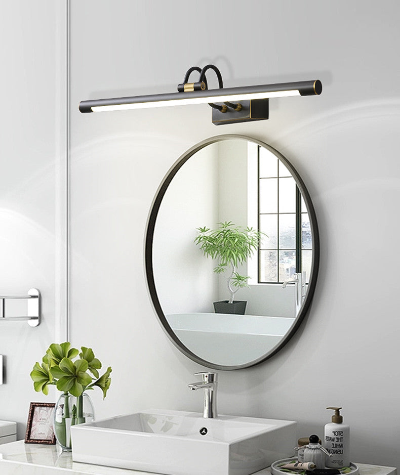 Metal linear Shade Mirror Wall Lights Modern 1 Head Wall Mount Fixture