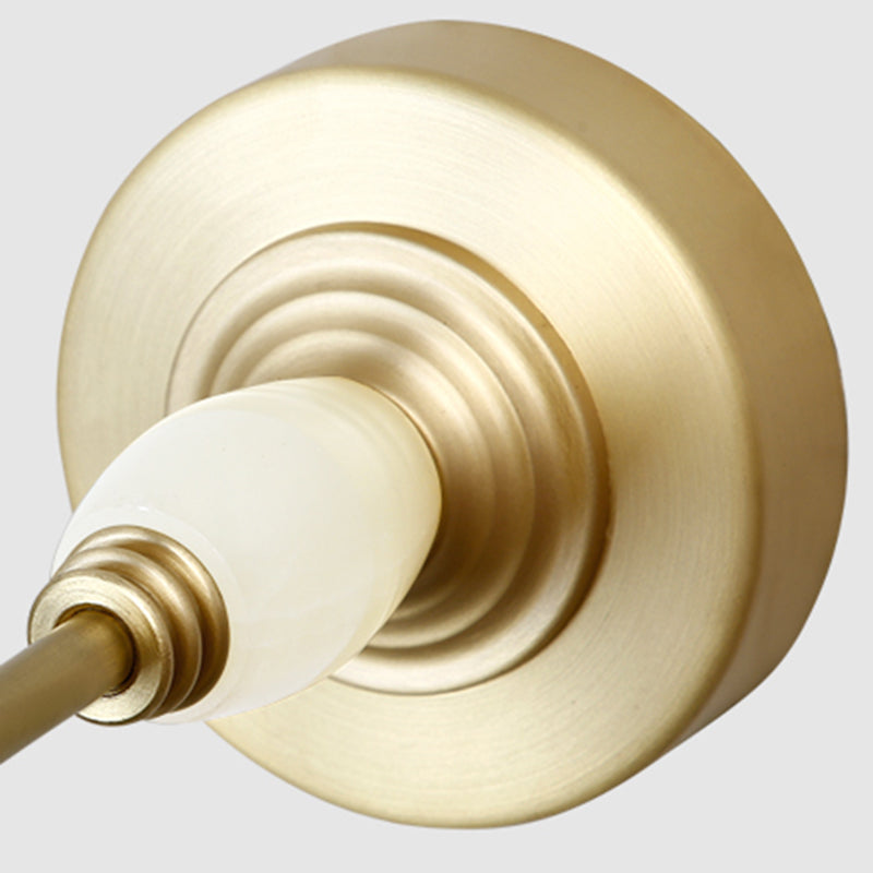 Shade linéaire en métal lumières murales mirro modernes 1 montage de montage mural de tête en laiton