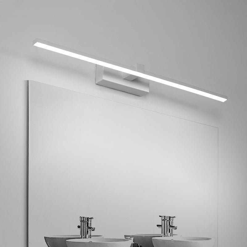 Metal Sombra lineal Mirro Luces de pared Modern 1 Cabeza de montaje en la pared en blanco