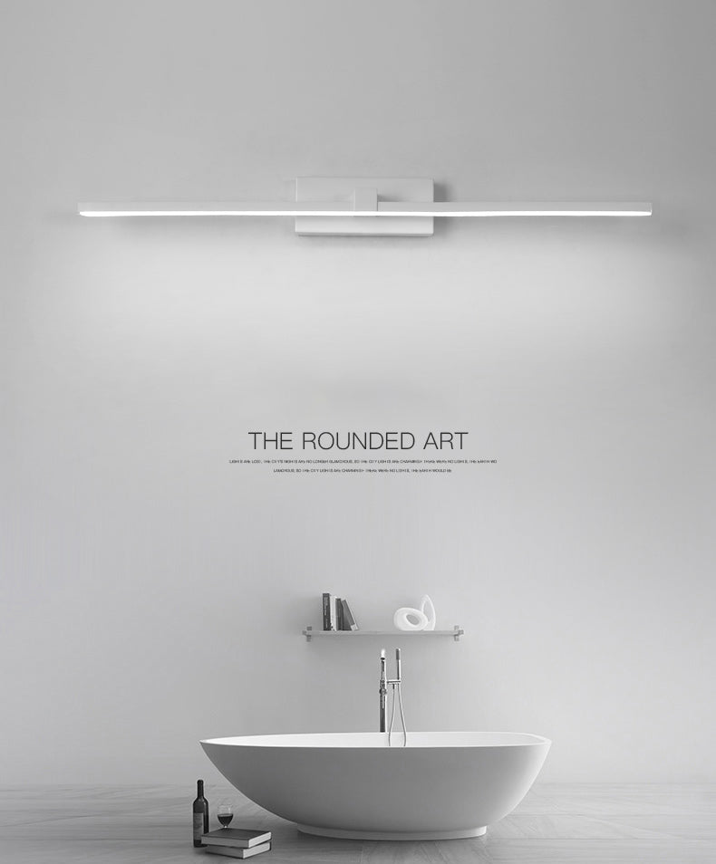 Metal Sombra lineal Mirro Luces de pared Modern 1 Cabeza de montaje en la pared en blanco