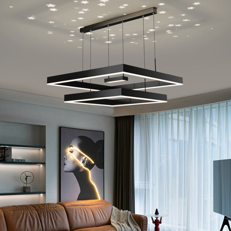 Modern Chandelier Lights Multiple Squares Chandelier Lighting Fixtures