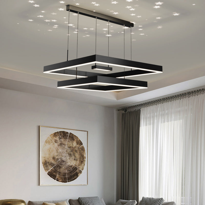 Modern Chandelier Lights Multiple Squares Chandelier Lighting Fixtures