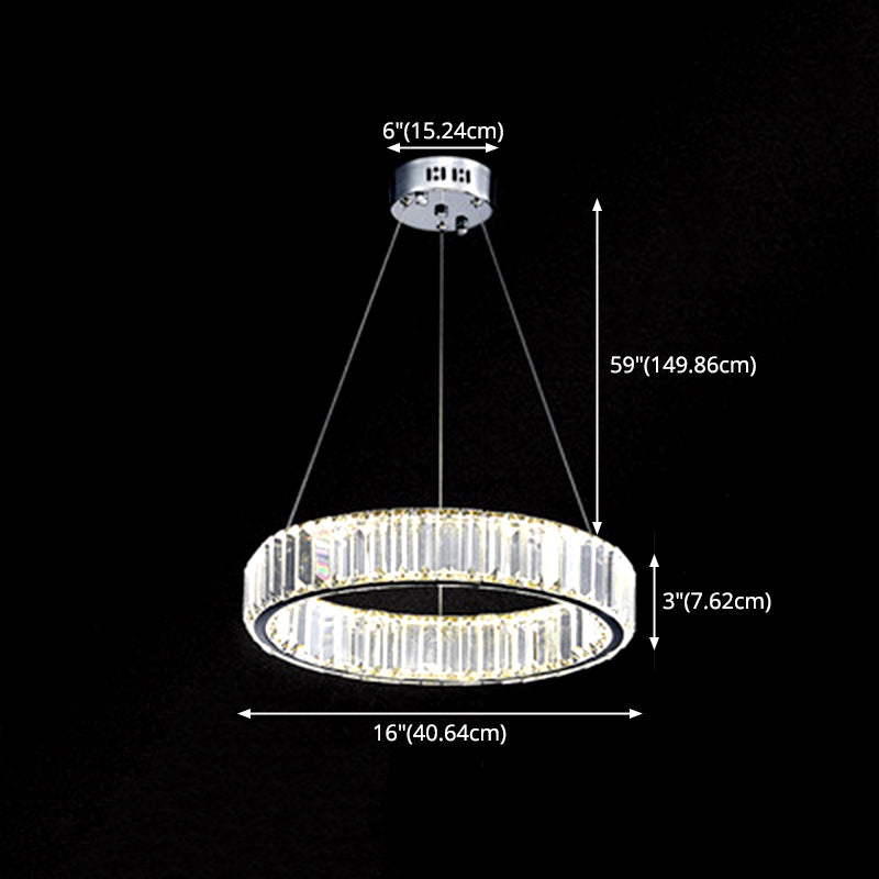 Modern Light Luxury Crystal Style LED Pendant Chandelier Light for Living Room Dining Room Hotel