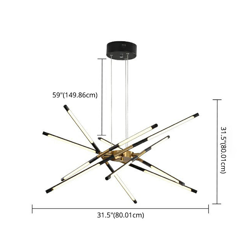 Luci a sospensione a sospensione in metallo Lampade sospese contemporanee per soggiorno