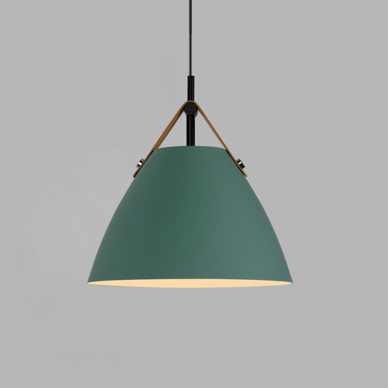 Nordic Macaron Style Hanging Lamp, Conical Shaped Shade Metal Hanging Lighting for Living Room