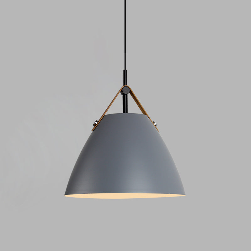Nordic Macaron Style Hanging Lamp, Conical Shaped Shade Metal Hanging Lighting for Living Room