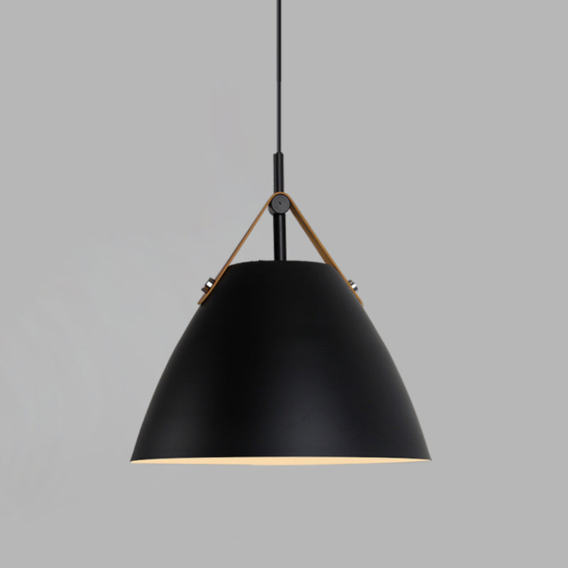 Nordic Macaron Style Hanging Lamp, Conical Shaped Shade Metal Hanging Lighting for Living Room
