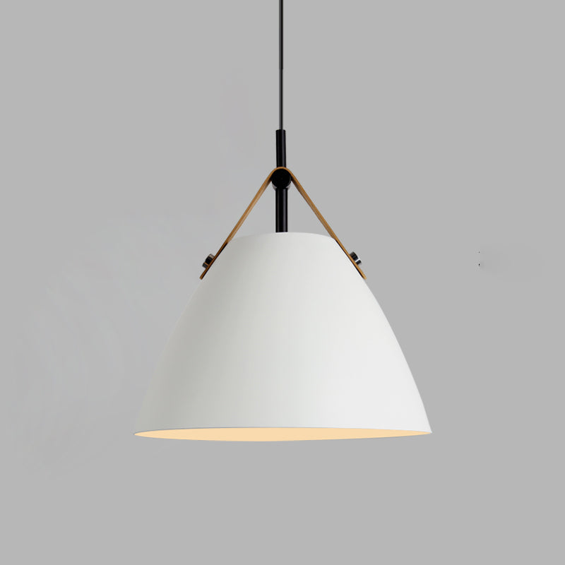Nordic Macaron Style Hanging Lamp, Conical Shaped Shade Metal Hanging Lighting for Living Room