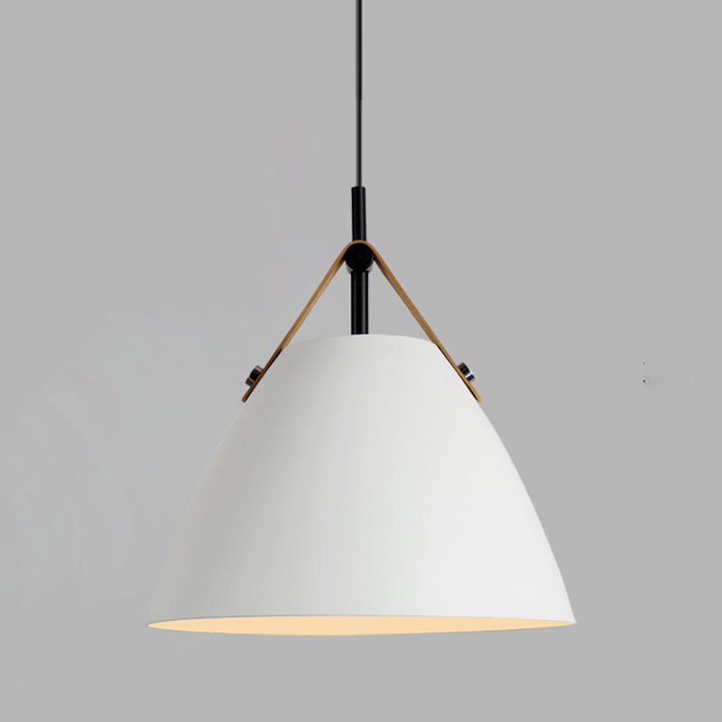 Nordic Macaron Style Hanging Lamp, Conical Shaped Shade Metal Hanging Lighting for Living Room