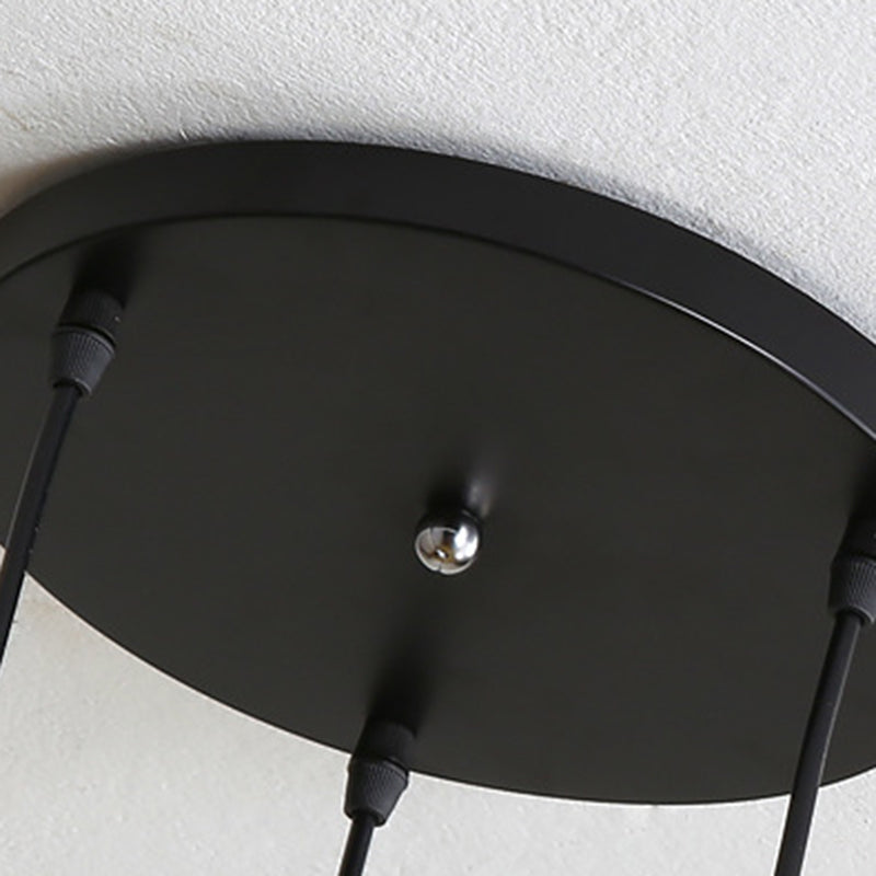 Contemporary Pendant Lights with Cage Shade, Fabric 3-Light Multi Pendant Ceiling Light Fixture