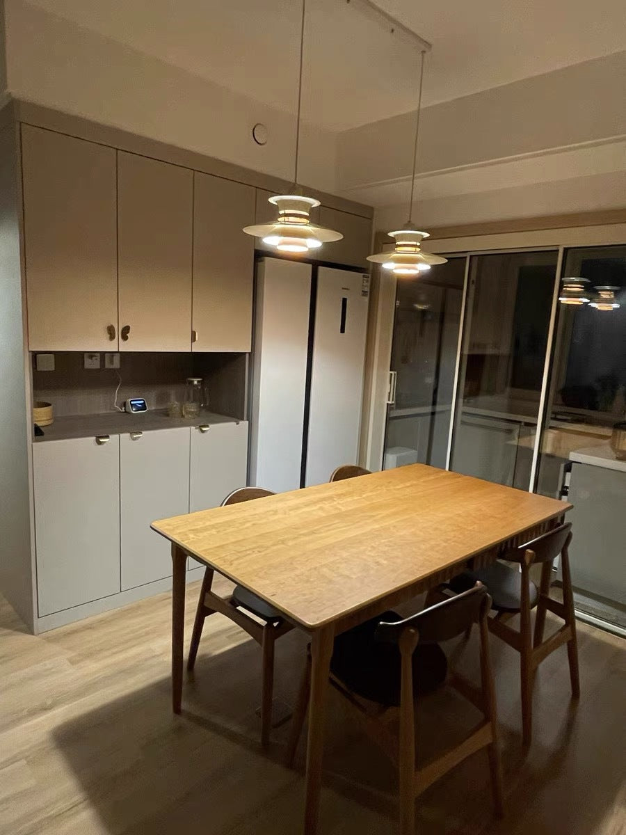 Simplicity Nordic Style Hanging Pendant Lamp, 2-Tier Zinc Single Pendant Lights for Living Room