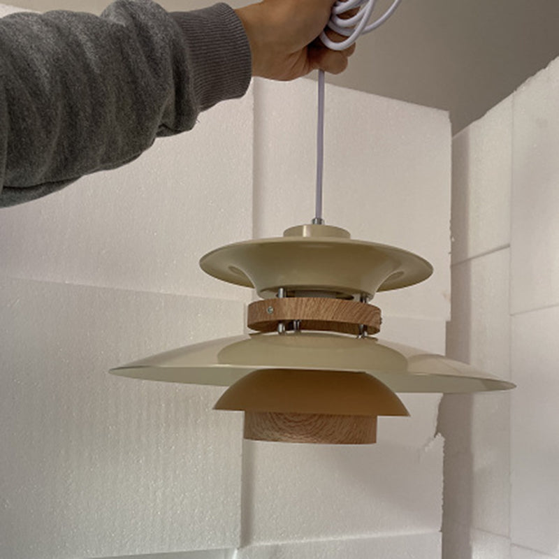 Simplicity Nordic Style Hanging Pendant Lamp, 2-Tier Zinc Single Pendant Lights for Living Room