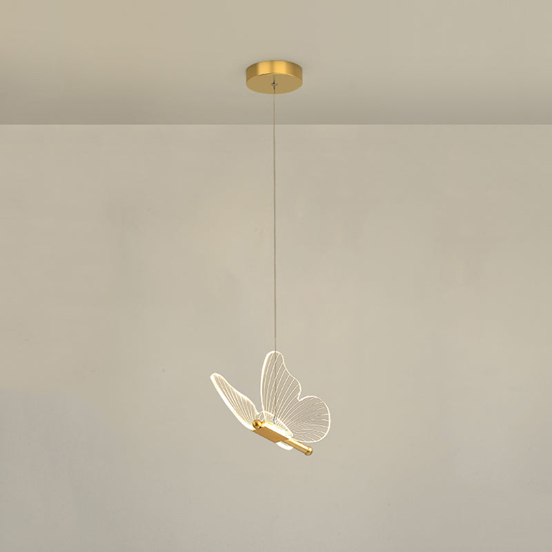 Luxurious Butterfly Style Hanging Ceiling Light, Acrylic Integrated LED Multi Light Pendant Lighting
