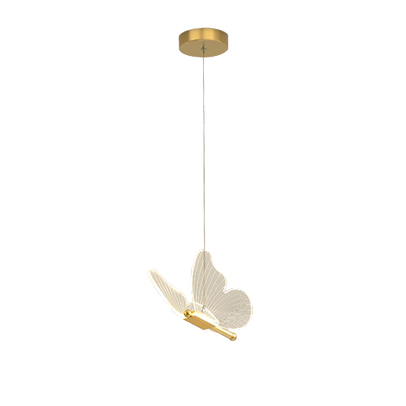 Luxurious Butterfly Style Hanging Ceiling Light, Acrylic Integrated LED Multi Light Pendant Lighting