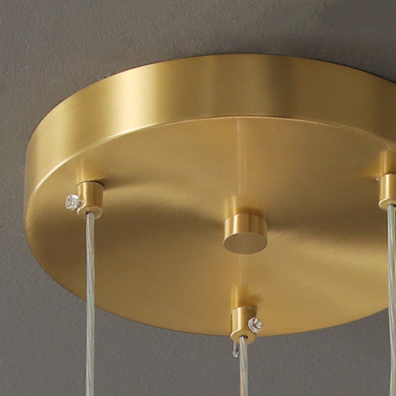 Minimalist Flower Shaped Shade Hanging Lamp, Art Deco Acrylic Shade Hanging Light for Bedroom