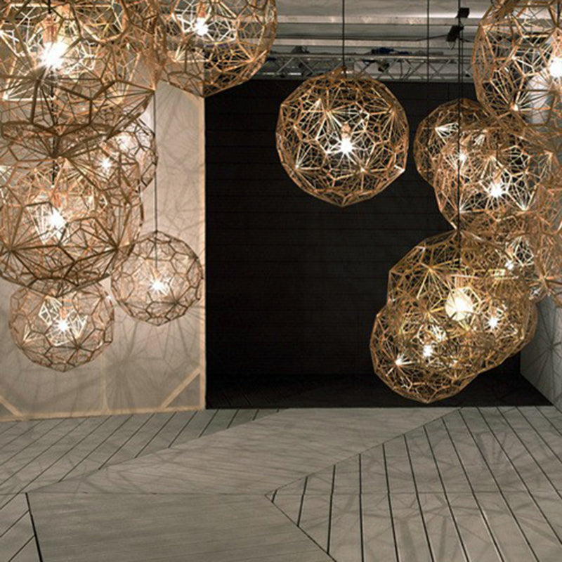 1-Light Metal Suspended Lighting Fixture Contemporary Pendant Light Kit for Dining Room