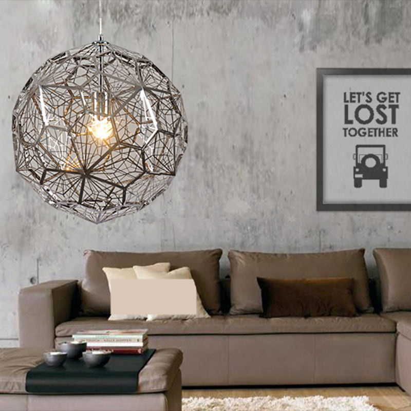 1-Light Metal Suspended Lighting Fixture Contemporary Pendant Light Kit for Dining Room