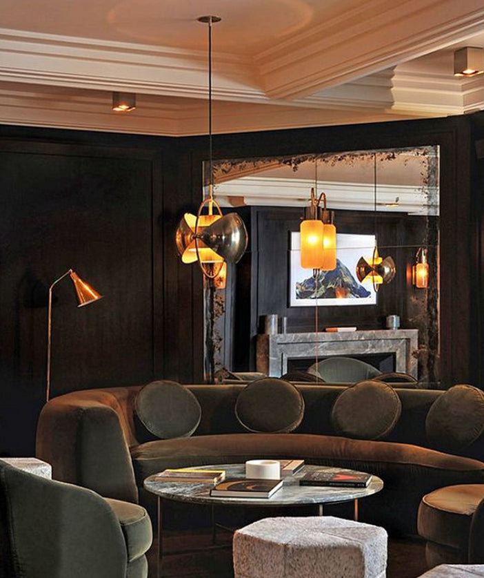 Luce a sospensione contemporanea in metallo Luce sospesa a 1 luce per sala da studio