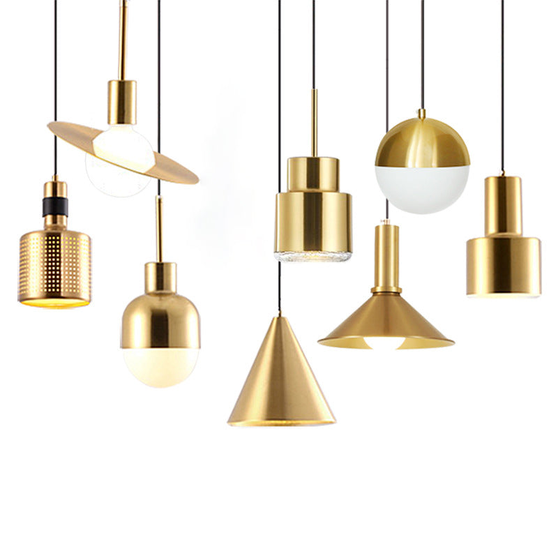 Luminaire pendentif en métal contemporain 1 lumière plafond suspendu plafond