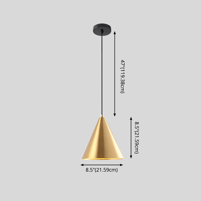 Luminaire pendentif en métal contemporain 1 lumière plafond suspendu plafond