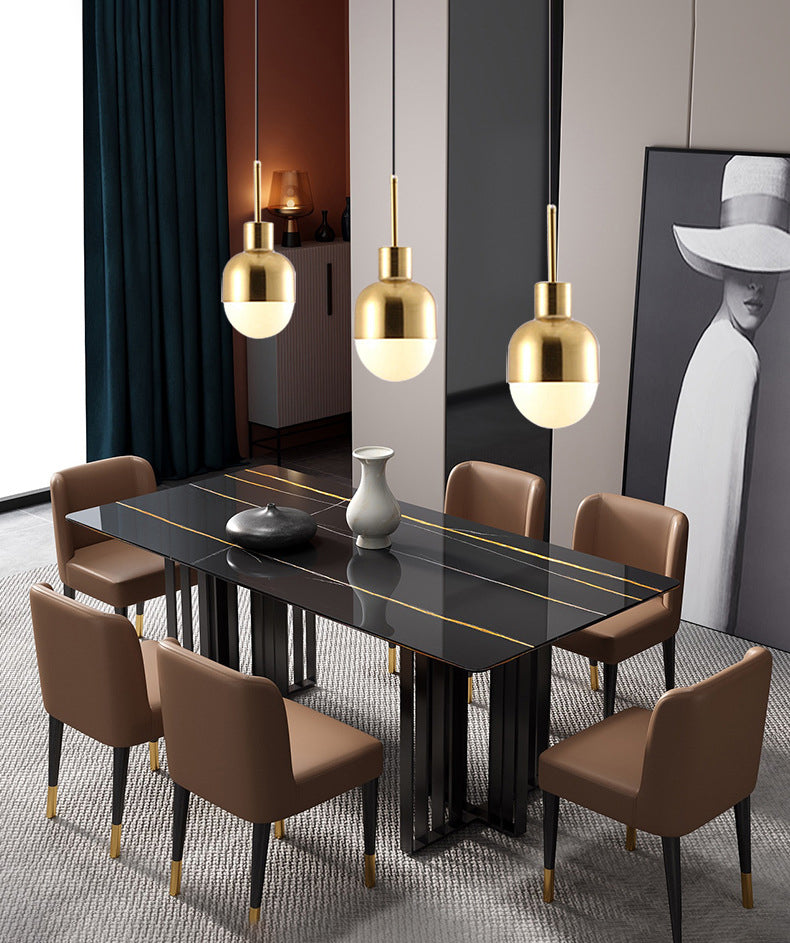 Luminaire pendentif en métal contemporain 1 lumière plafond suspendu plafond