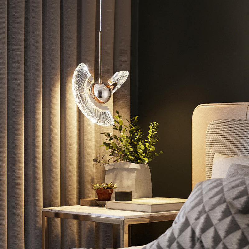 1-Light Acrylic Suspended Lighting Fixture Modern Pendant Light Kit for Dining Room