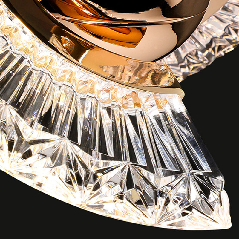 1-Light Acrylic Suspended Lighting Fixture Modern Pendant Light Kit for Dining Room